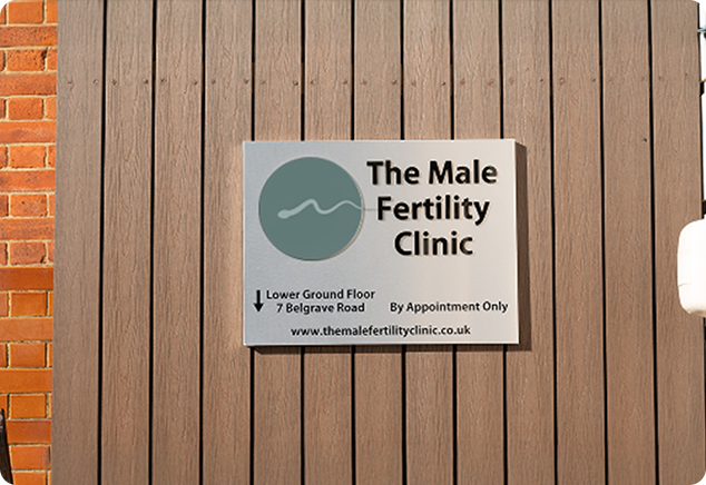 the male fertility clinic name board